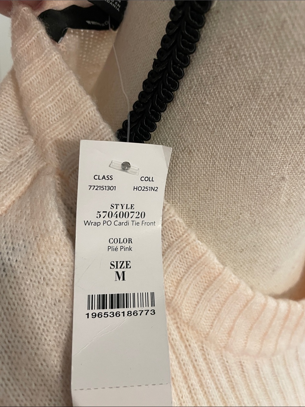 White House Black Market Soft Blush Wrap V-Neck Sweater - Picture 2 of 12